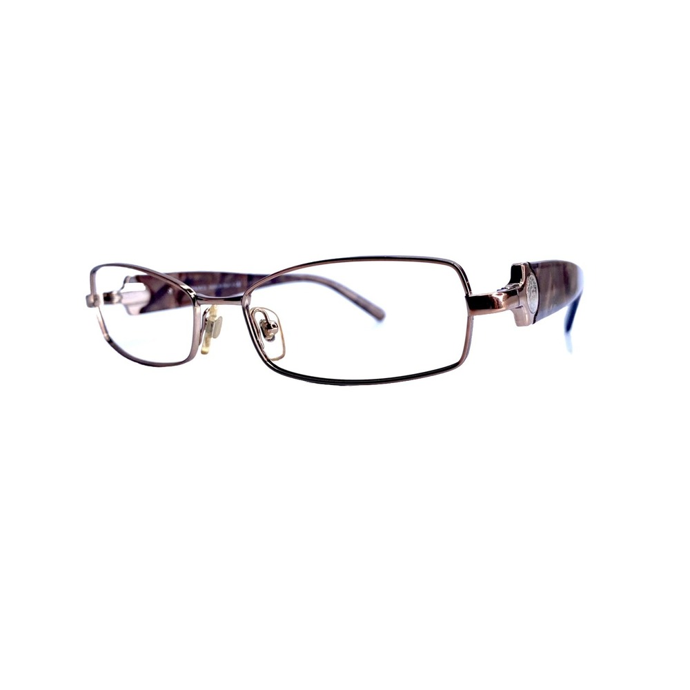 Versace Brown Metal Medusa Rectangular Oval Eyeglasses Italy MOD 1139 52 16 135